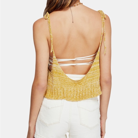 FREE PEOPLE BOMBSHELL OPEN-KNIT CROP TANK - Picture 3 of 9